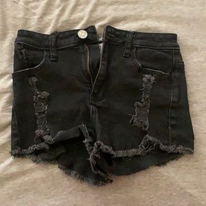 RSQ Maui High Rise Black Jean Shorts
